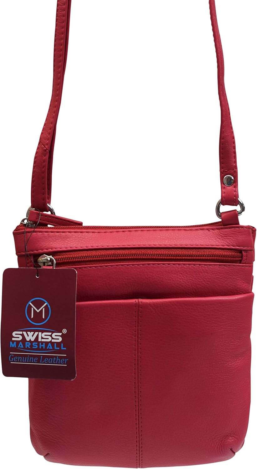 Luxury Women's Quality Zipper Purse Handbag Genuine Leather Ladies Crossbody Shoulder Bag