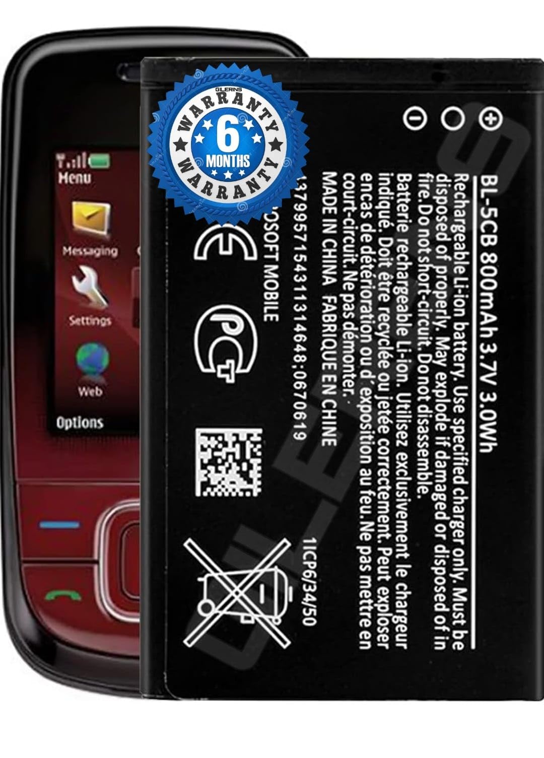 Original (BL-5CB) Battery for Nokia 105 (BL-5CB) Battery with 6 Month Warranty***** (A0274)