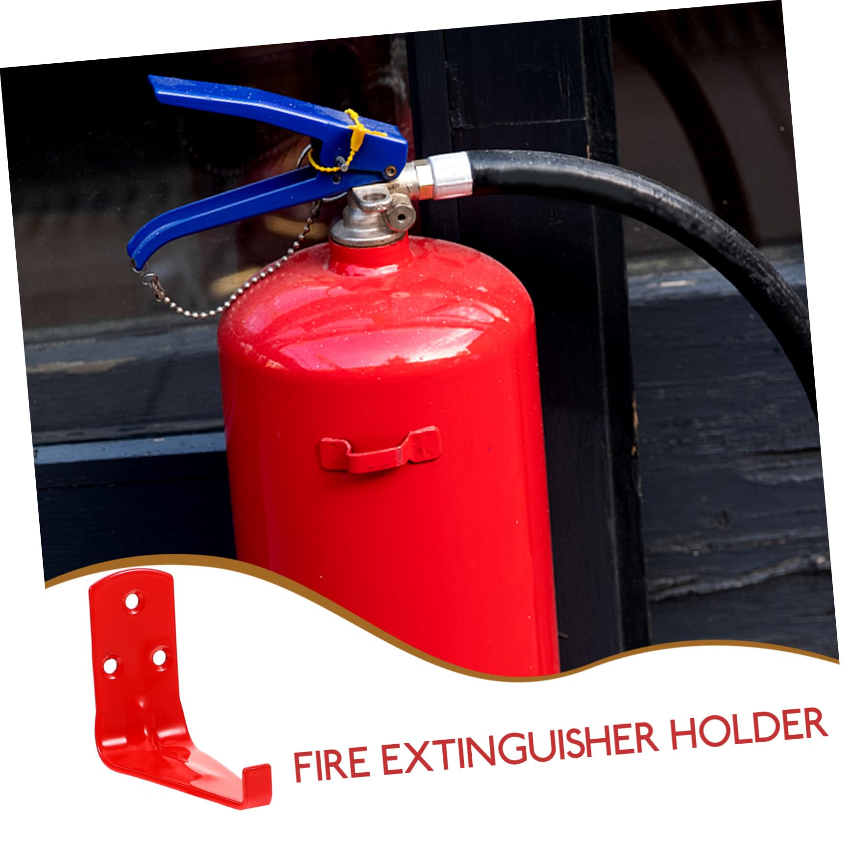 NUOBESTY 5 series Gancho Para Extintor De Incendios Pequeño Extintor Primer Propósito Cocina Ganchos De Abrazadera Para Extintor Soporte Para Extintor De Incendios 4 piezas x 5