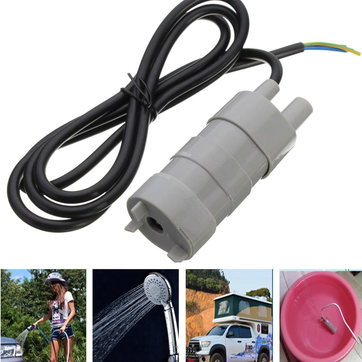 DC 12V Submersible Pump Immersible Pump Under Water Pump Bath Pump 600L/H 5M
