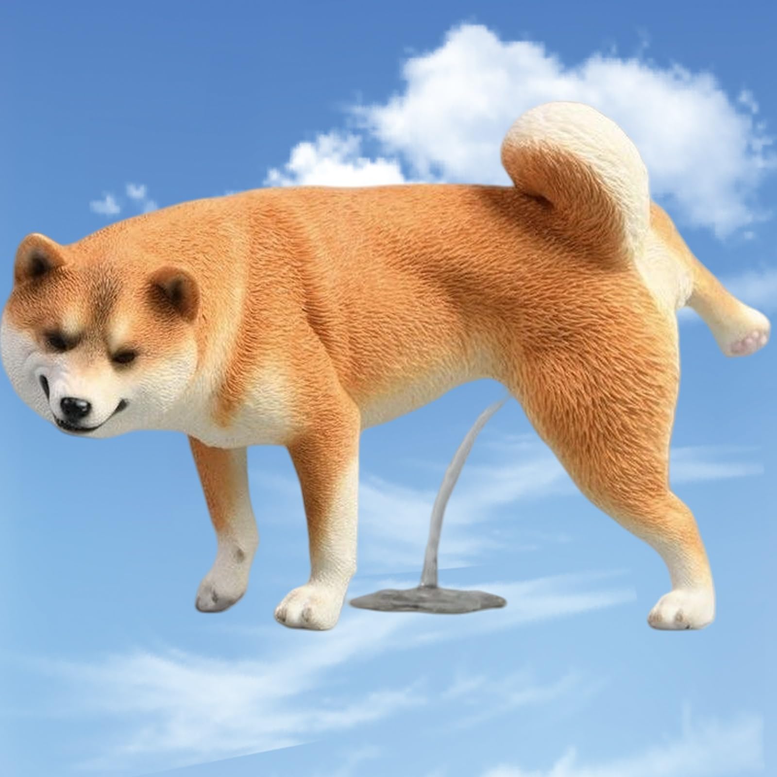 Amazon.co.jp: 柴犬のおしっこ像、樹脂製犬の彫刻、クリエイティブで
