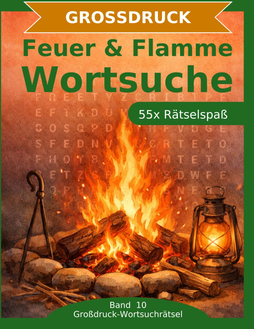 Feuer & Flamme Wortsuche: Großdruck-Rätselbuch: 55 Wortsuchrätsel mit extra großer Schrift | Gehirnjogging rund um Feuer, Flamme und alles, was brennt ... für Oma & Opa (Großdruck-Wortsuchrätsel)