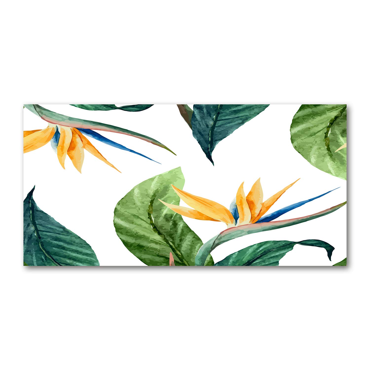 Tableau plexiglas 140x70cm Amarillo Flores Tulup une finition brillante de prestige