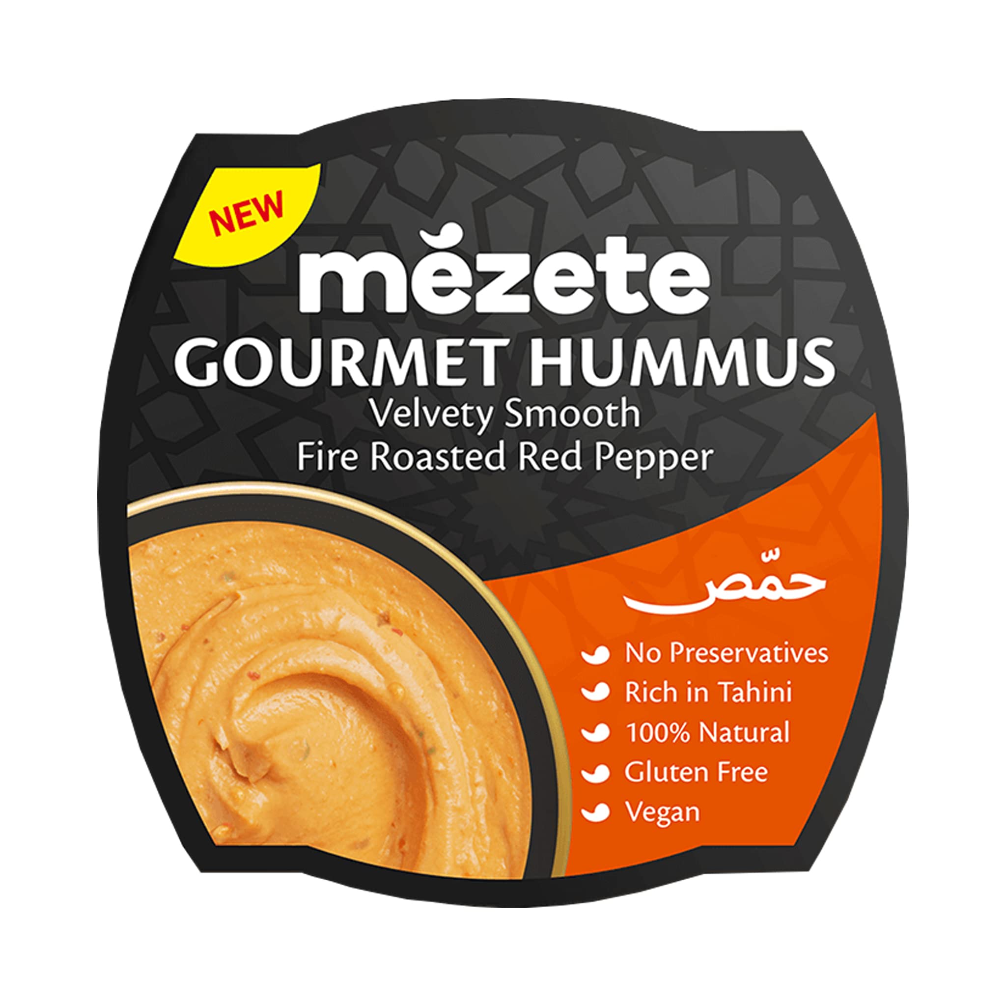 Mezete Gourmet Hummus Fire Roasted Red Pepper 215G