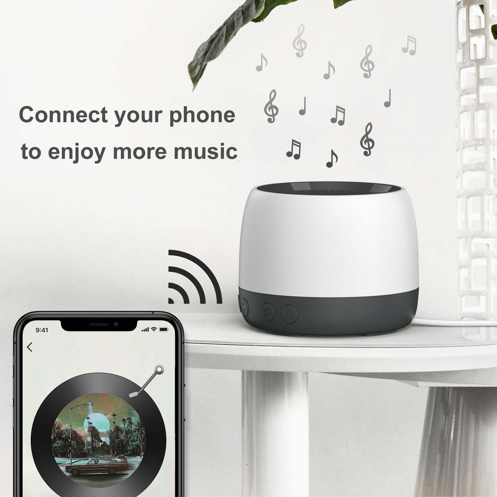 Tosuny Macchina per il Rumore Bianco, Altoparlante a 13 Suoni con Funzione di Memoria, Timer, Volume Regolabile, per Neonati, Adulti, Sonno, Viaggi, Alimentato Tramite USB