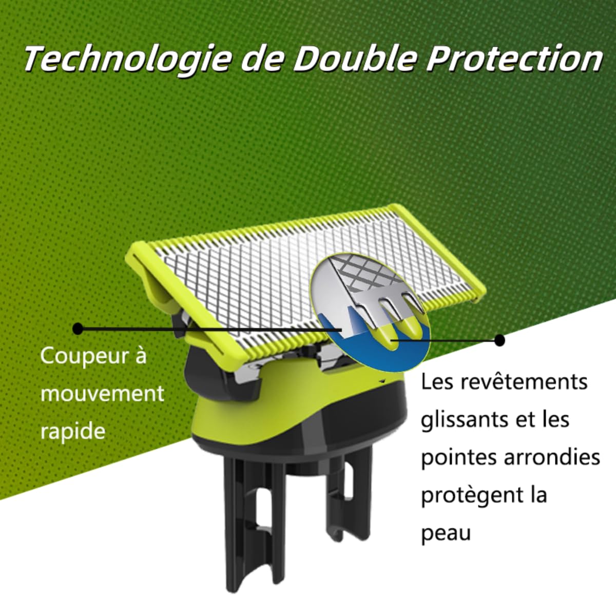 Lames de rasoir compatibles avec One Blade, lot de2/3/4/6, pour rasoir/tondeuse électrique Philips One Blade (6)