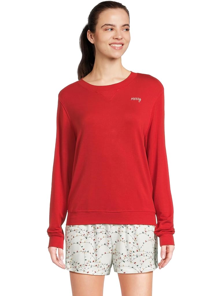 Multi HONEYDEW Sugar Sweetheart Long Sleeve Shortie Set