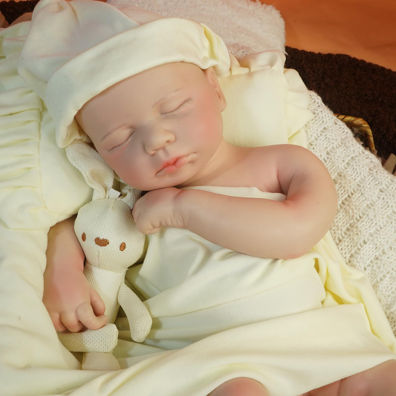 Reborn Baby Vollsilikon Junge 47 cm Realistische Reborn Baby Puppen Neugeborene Silikon Puppen