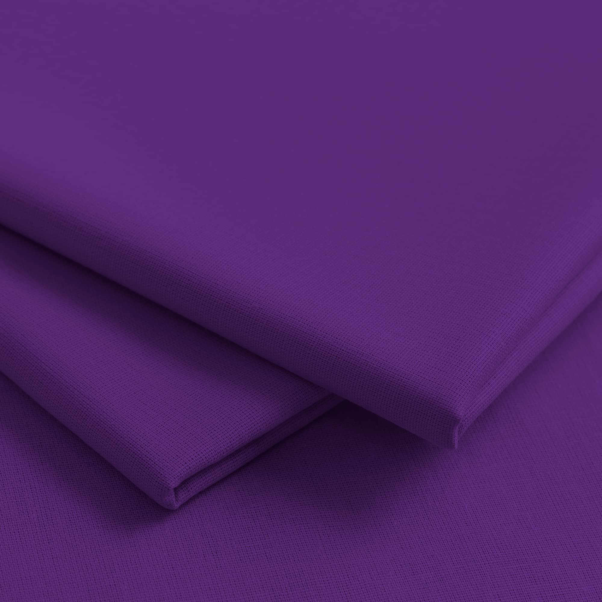 Plain Extra Wide 100% Cotton Solid Colour Craft Sheeting Craft Quilting Lining Draping Bunting Woven Dress Fabric Material | 60" โ 150 cm Wide (per Metre, Purple) โ image 1