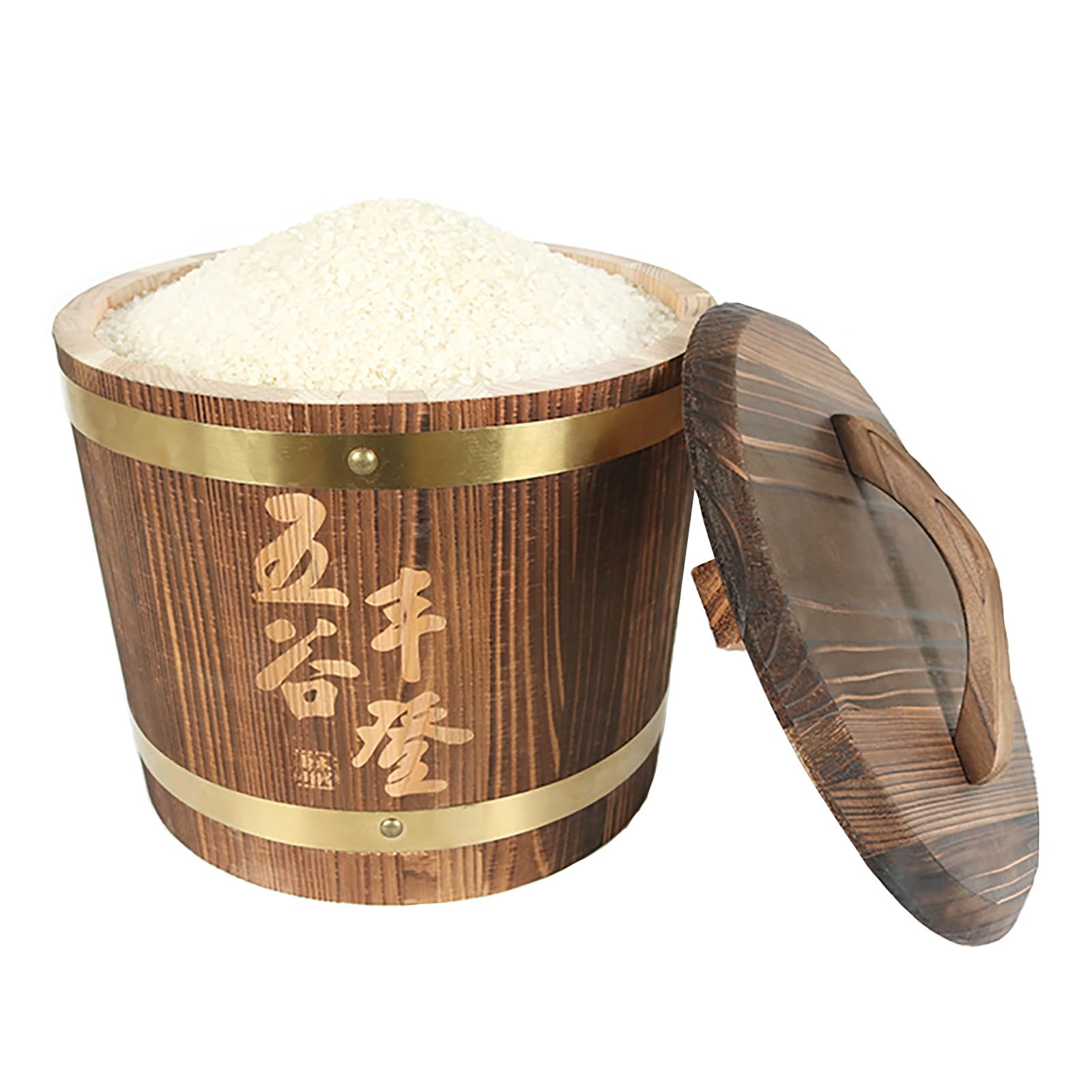 Contenedor De Arroz Clásico, Tarro Decorativo Chino, Cubo De Arroz For El Hogar, Tarros De Almacenamiento De Alimentos Con Dispensador De Granos, Contenedor Grande De Almacenamiento De Alimentos(10KG)