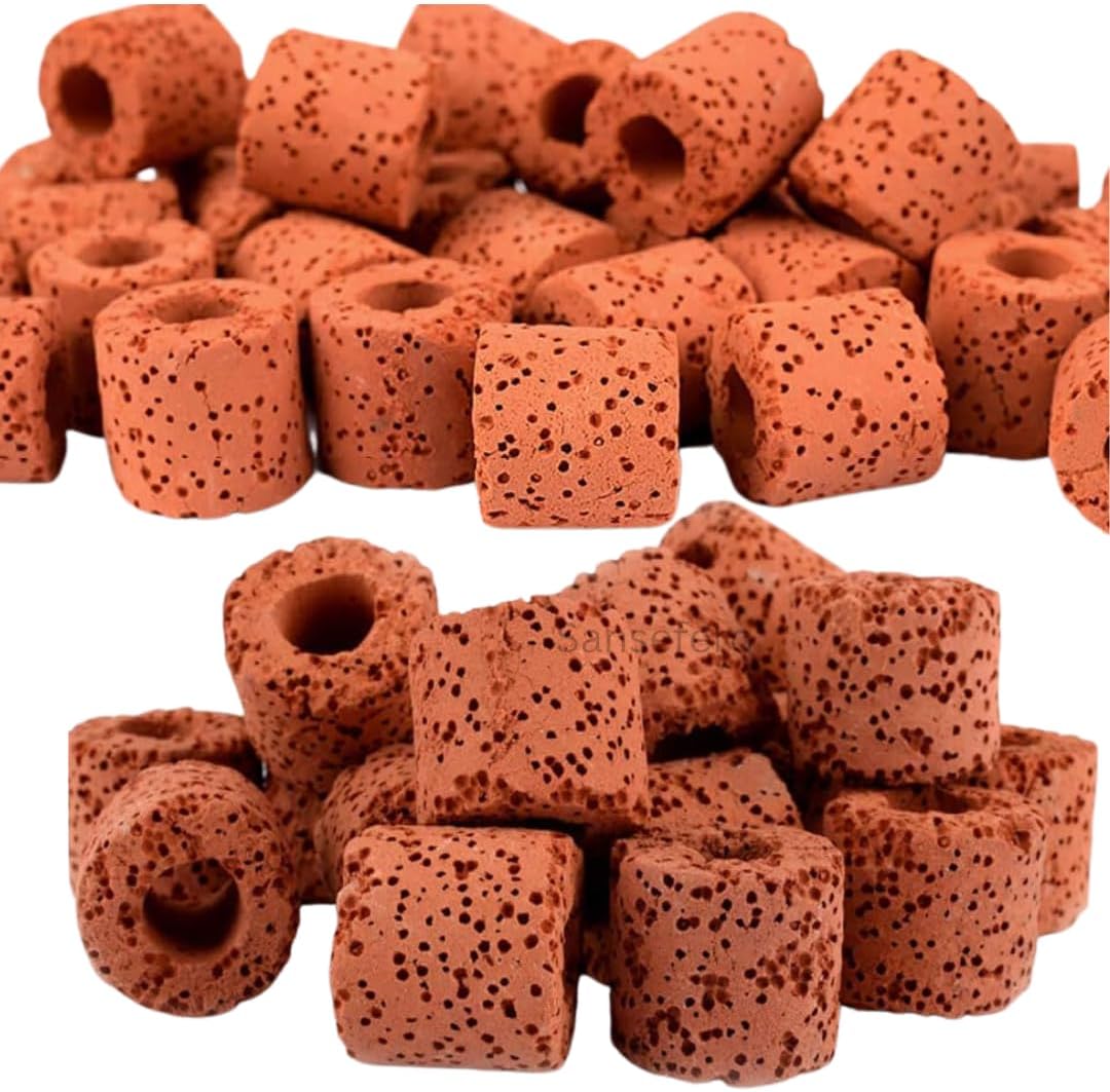 Premier Plants Bio Red Ceramic Rings In 1 Filter Media Bags For Aquarium Fish Canister/Hang On Filter(500 Gram)