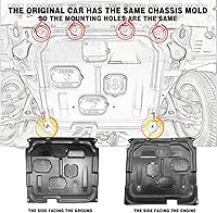 Vista 7 de Guardabarros para motor para Honda Accord 2008 2009 2010 2011 2012 Sedán de 4 puertas & 2.4L Protector contra salpicaduras frontal del motor