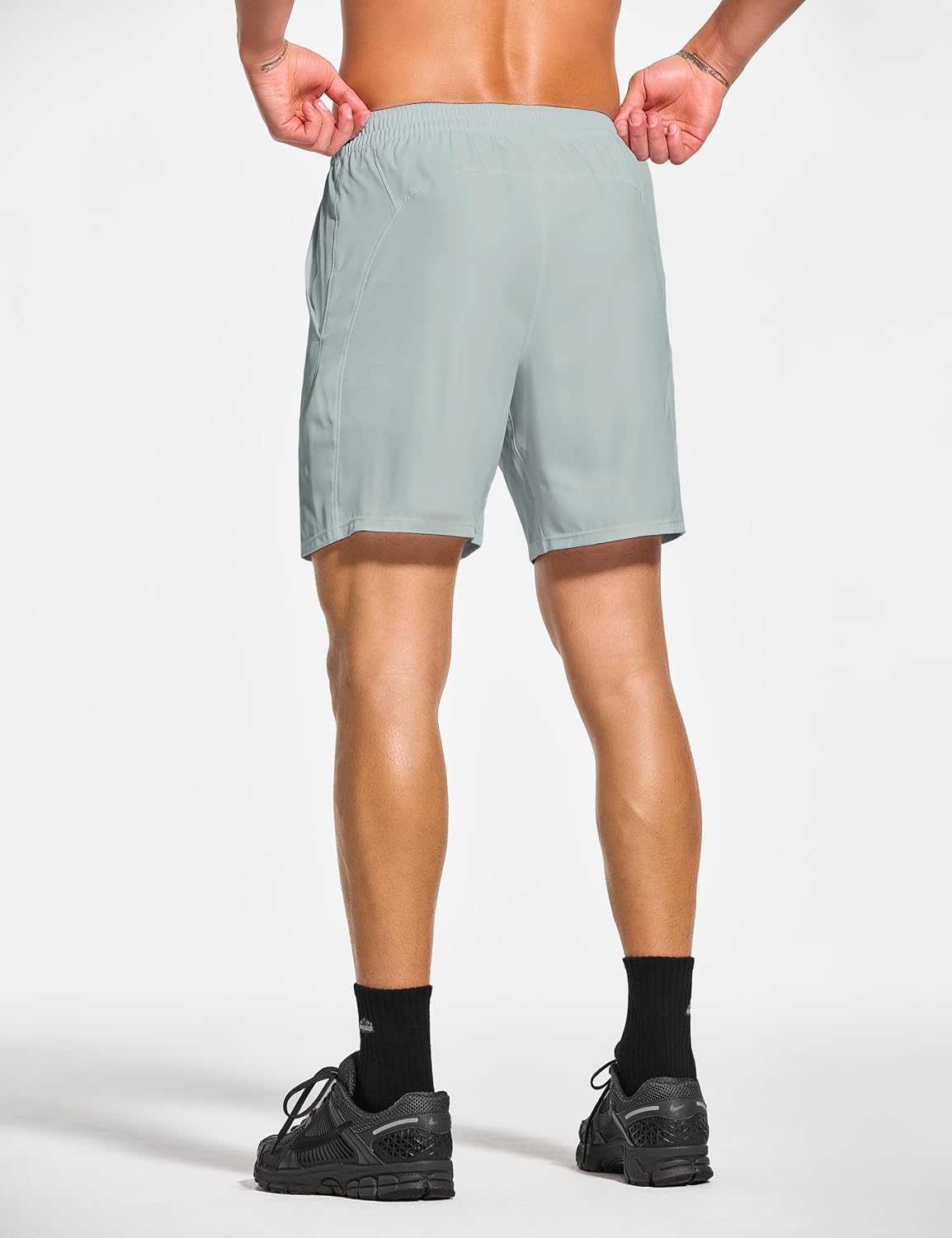 DEMOZU Men's 7" Lined Tennis & Workout Shorts - Quick Dry Athletic Gym Running Training Shorts with Pockets