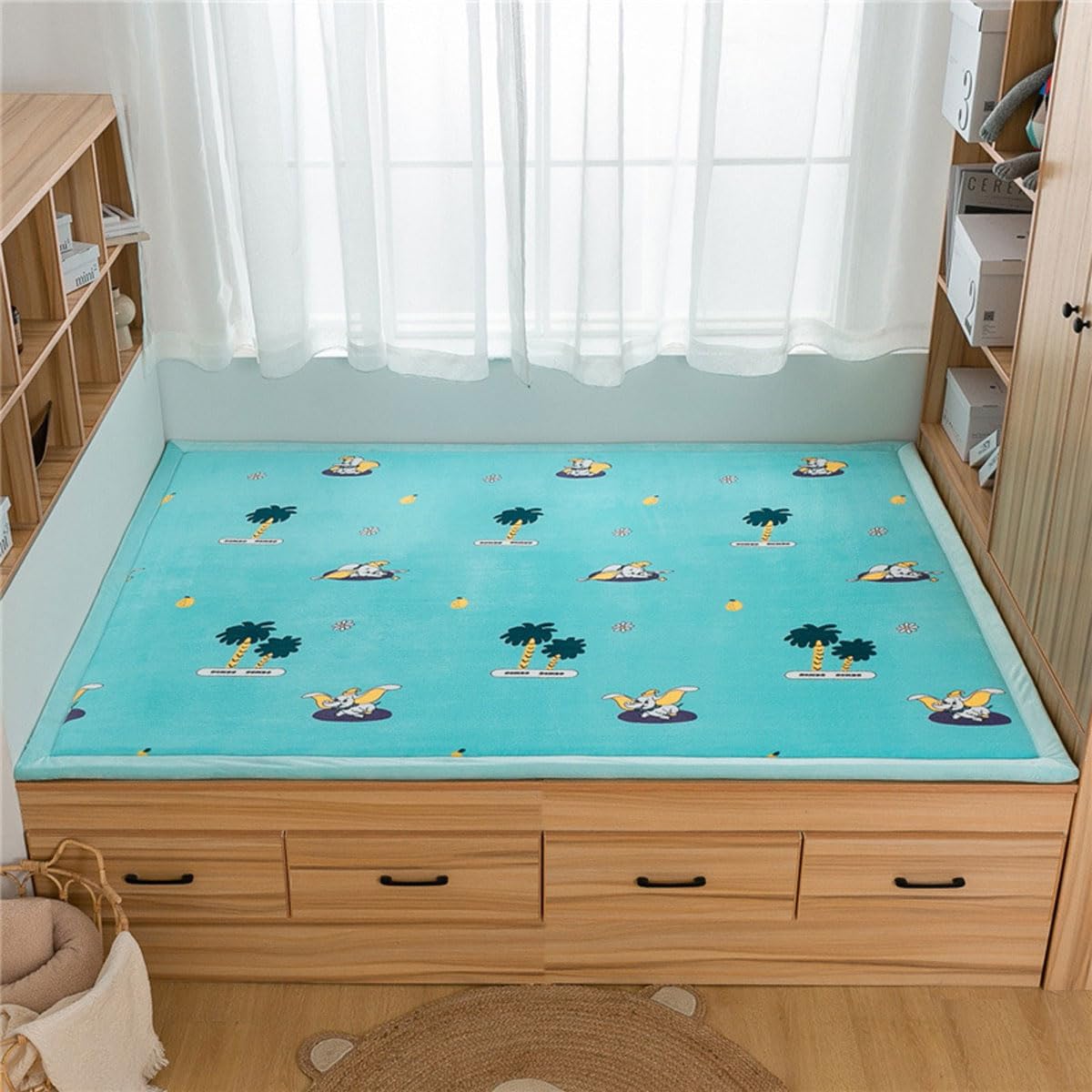 Single tree forest Large Area Rug, 2cm Thick Kids Carpet-Happy Elephant-180 * 200cm — image 1