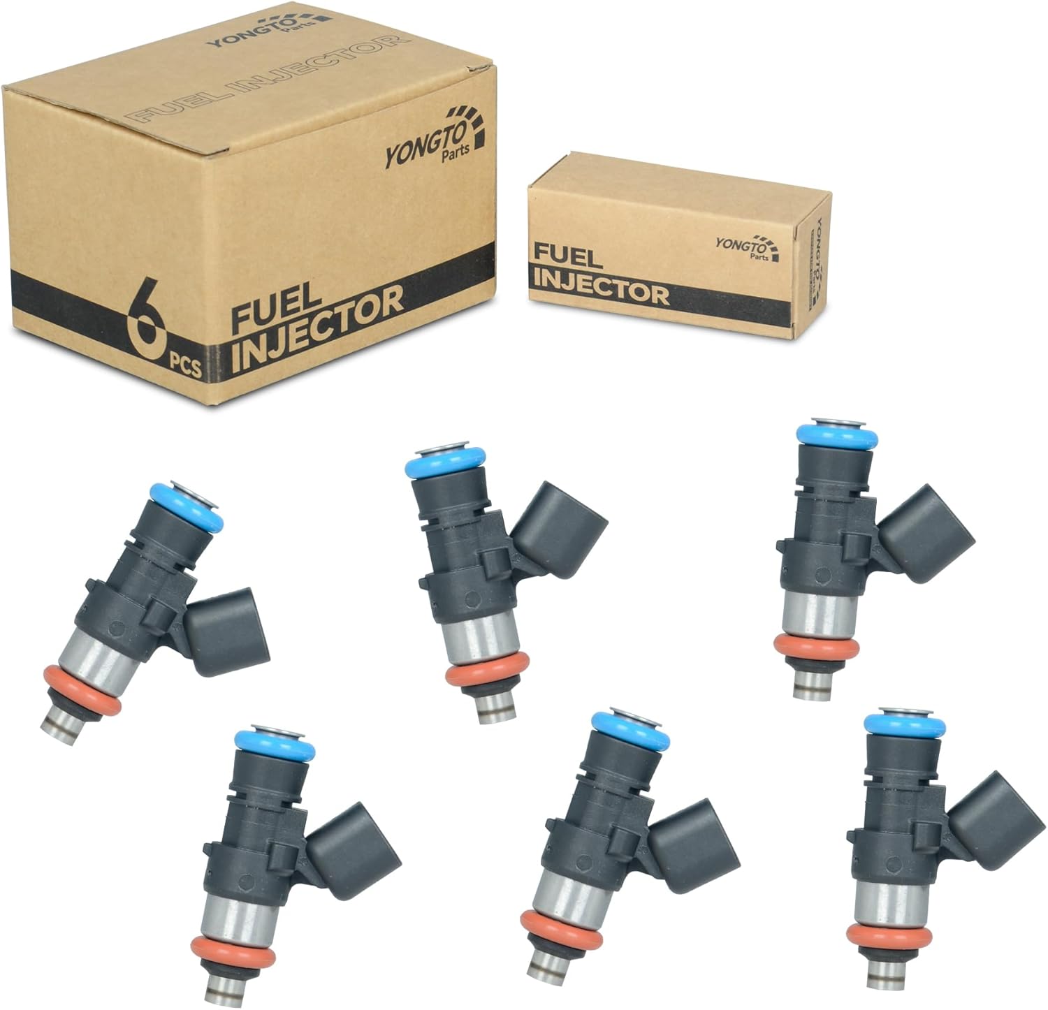 0280158191 Upgraded Fuel Injectors 6PCS Compatible with Ford F-150 Mustang 2011-2017, Explorer Transit 150 250 350, Lincoln MKX MKZ MKT MKS 3.5L 3.7L Replace OE FJ1116 BR3E9F593F5A CM5188