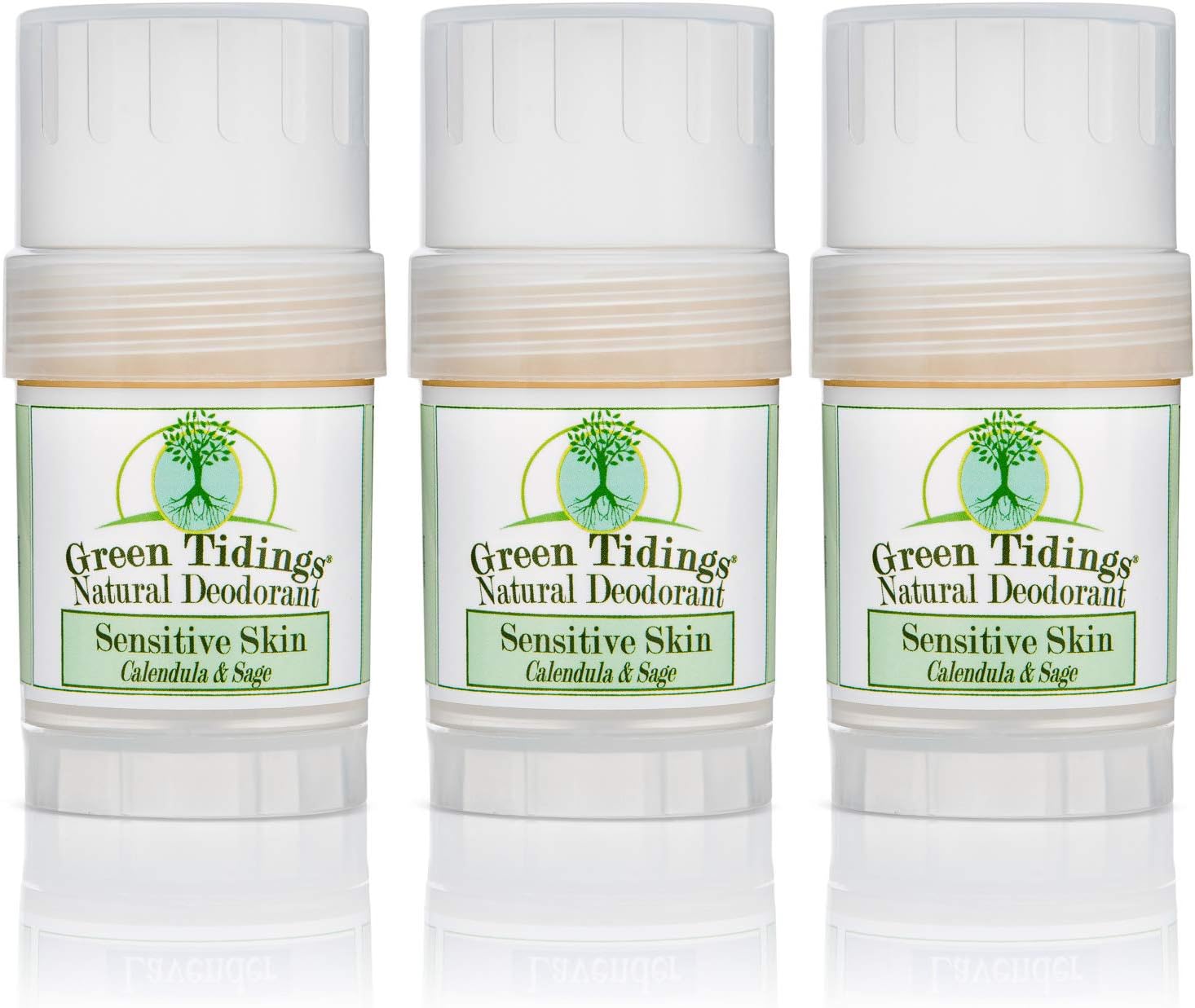Green TidingsNatural SENSITIVE SKIN Deodorant, Calendula & Sage (1 ounce (3 PACK))