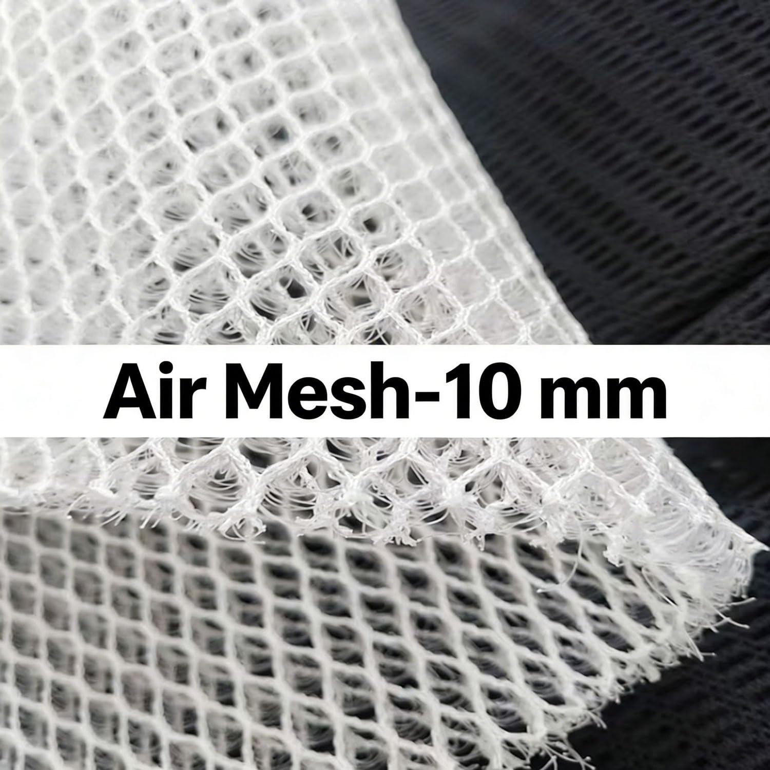 Atmungsaktives 3D Air Mesh Gewebe 3 Lagen Sandwich Abstandsgewebe aus Polyester für Matratzenunterlage Abstandsgewirke DIY Bastelarbeiten, Matratzenpolsterung, Auto(Size:2.1*2m,Color:Thickness 10mm)