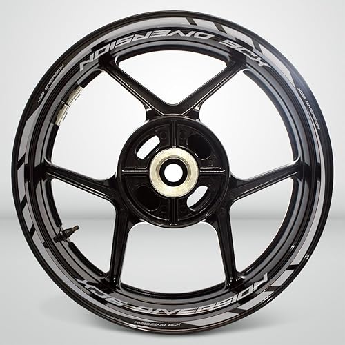 Miniatura 2 de Stickman Vinyls Adhesivo reflectante plateado para llanta de motocicleta compatible con Yamaha XJ6 Diversion