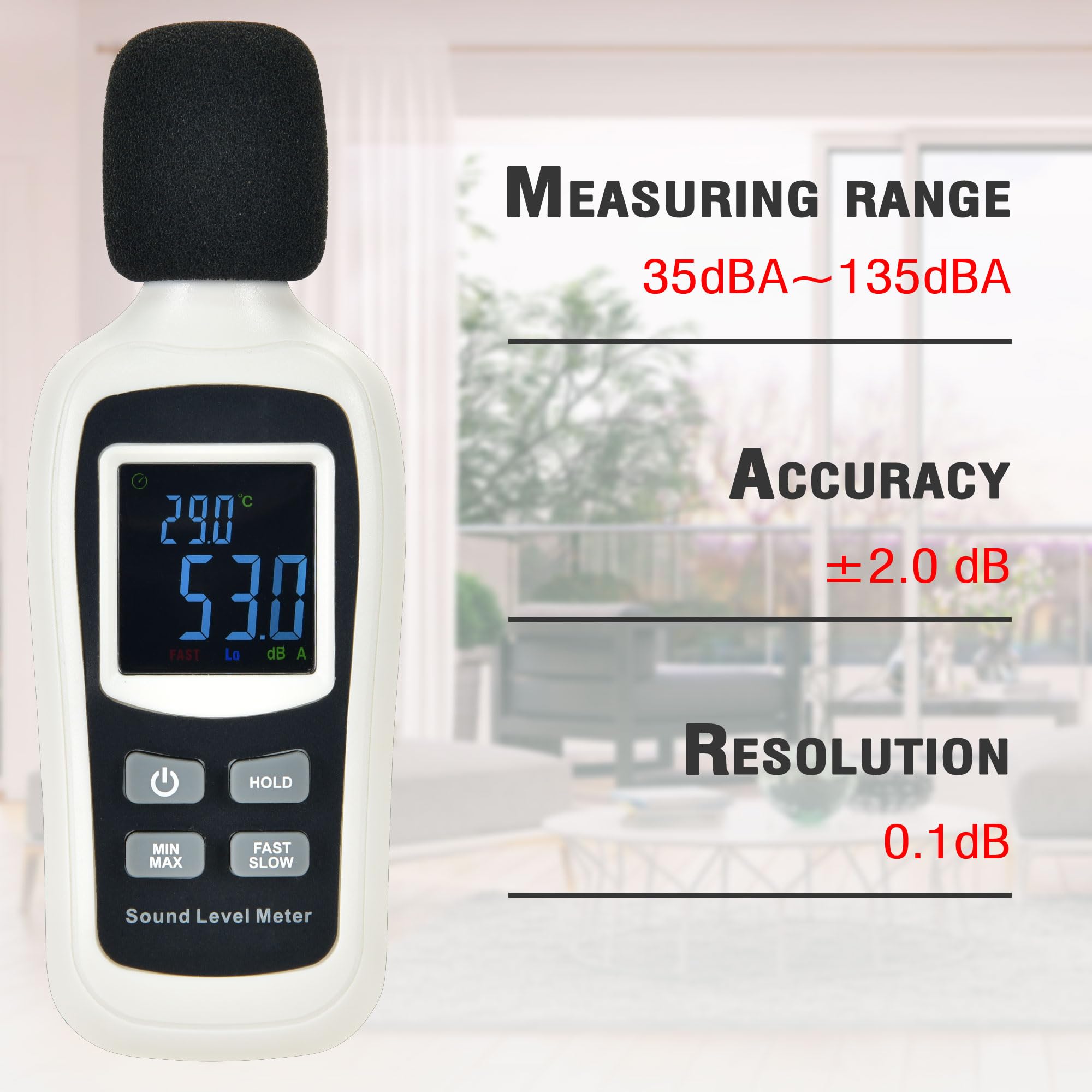 Snapklik.com : Decibel Meter,Digital Sound Level Meter Portable SPL ...