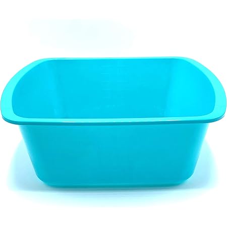 Amazon.com: 7 Quart Rectangular Plastic Wash Basin with Graduations ...