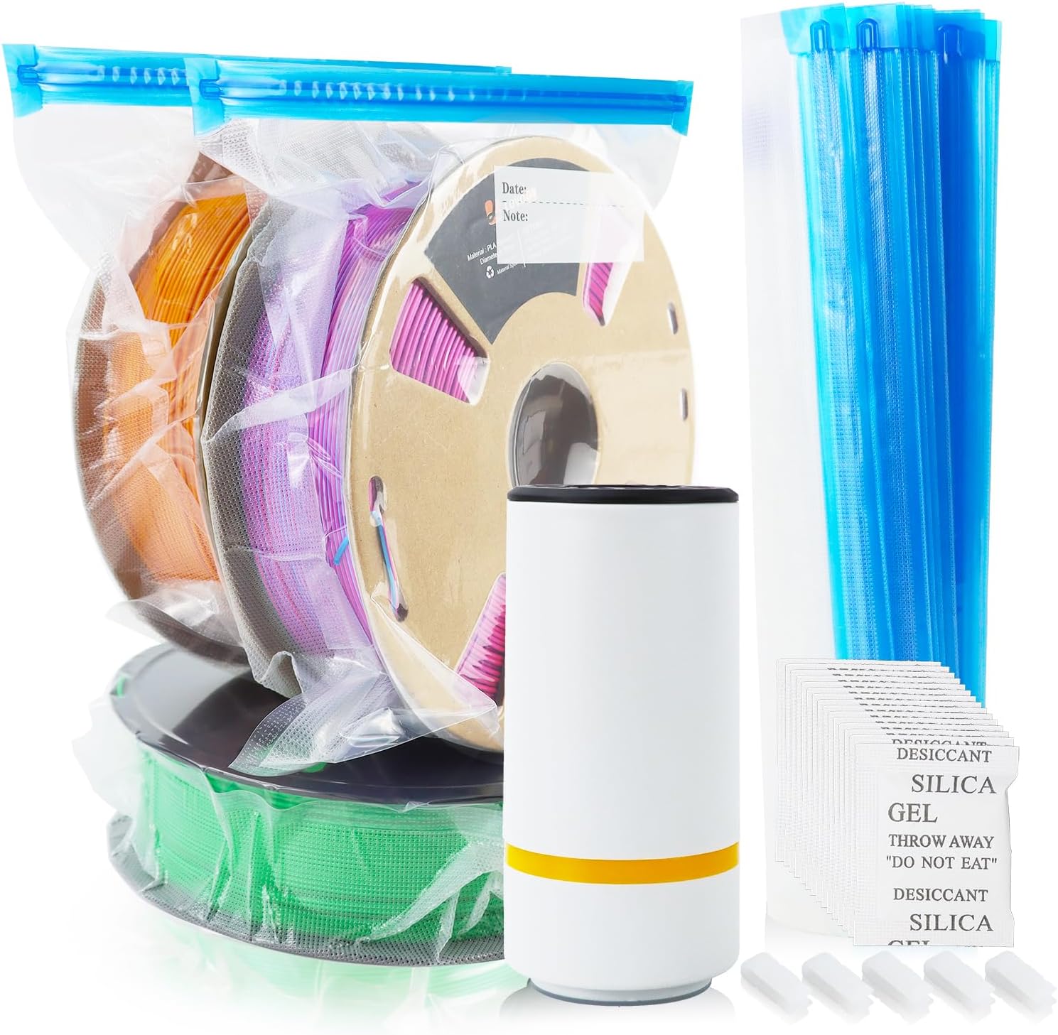 3D Printer Filament Storage Vacuum Bags Kit, AUWIYN Spool