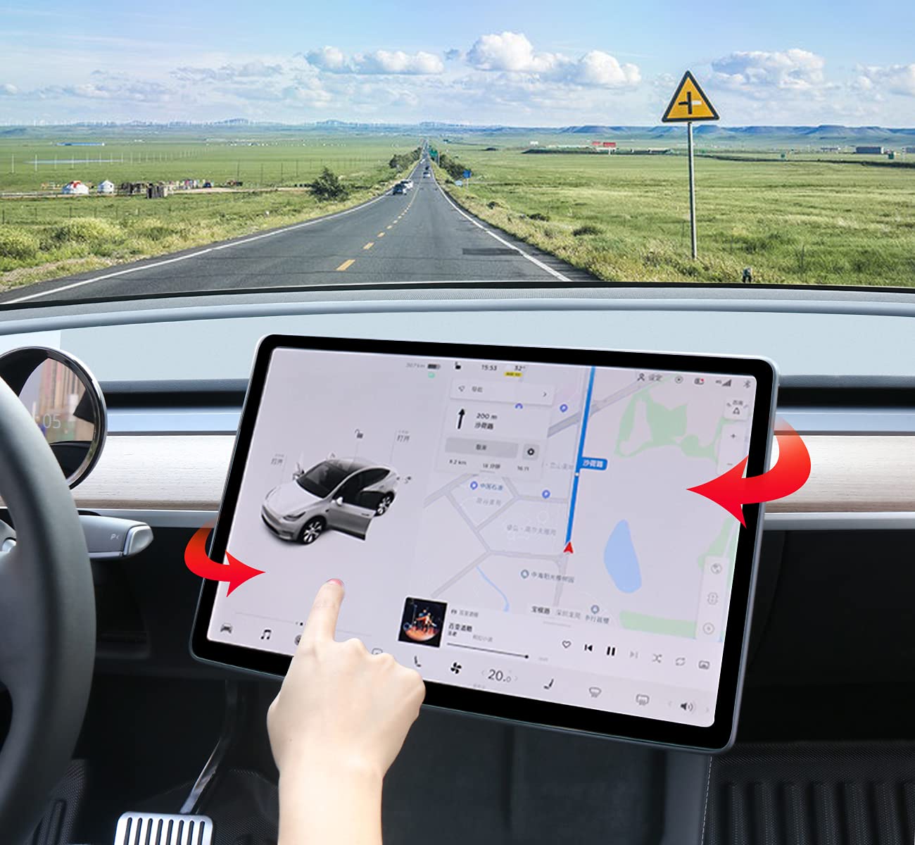 Buy Topfit For Tesla Model 3 Model Y Swiveling Screen Rotating Kit 