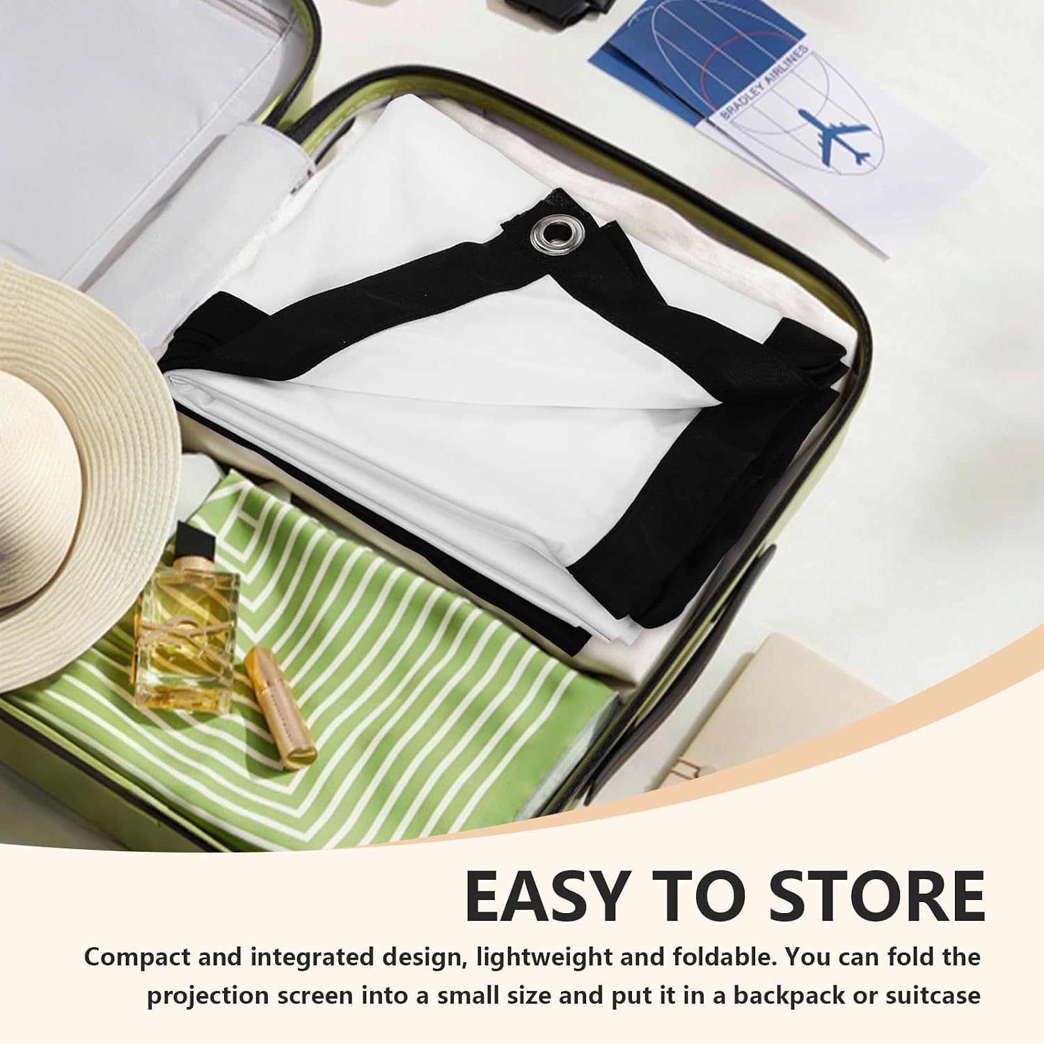 Projector Screen 16:9 Foldable for Home Theater Outdoor Indoor image 5