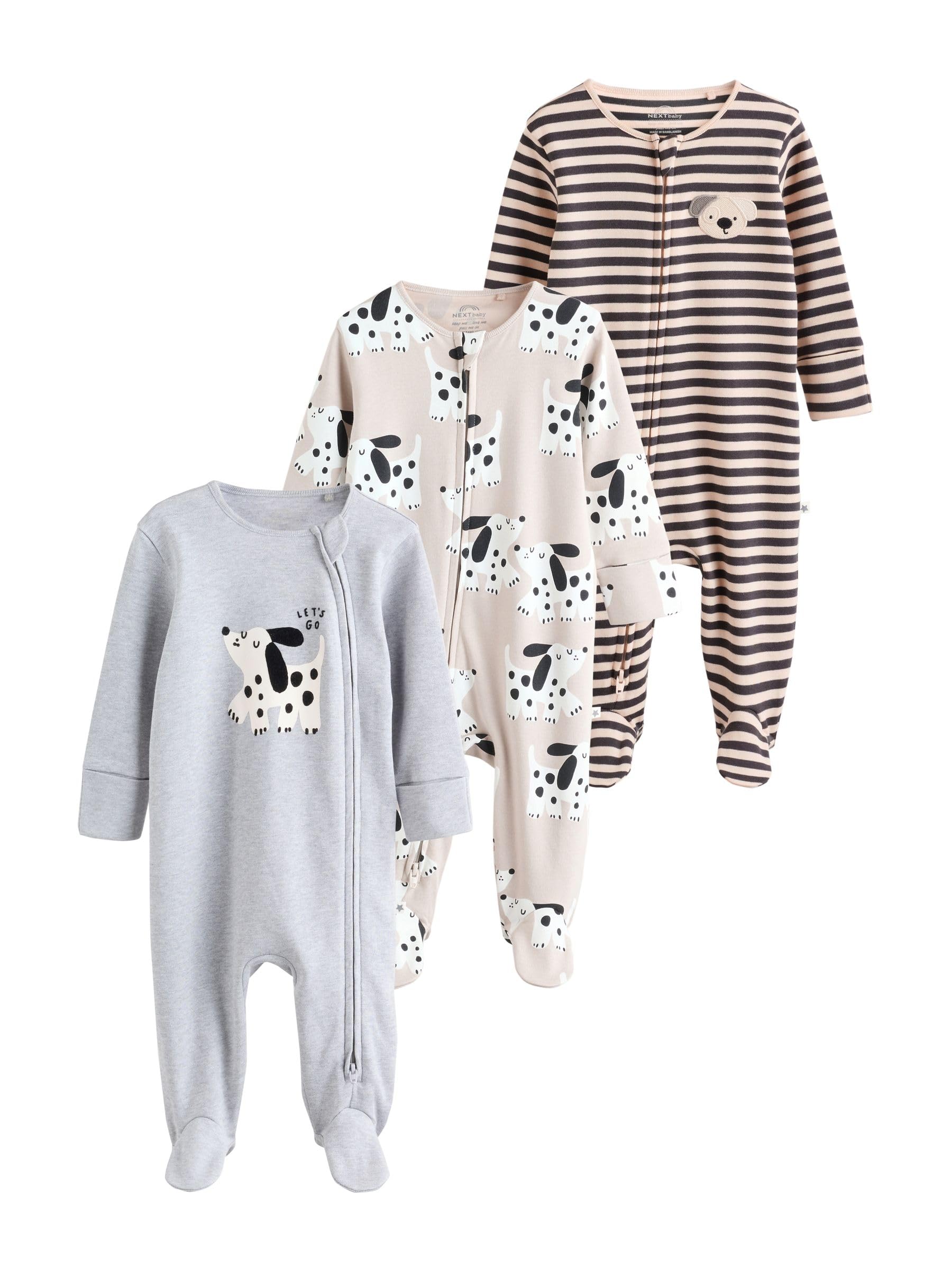 NEXT Baby Jungen 100% Baumwollschlafanzüge im 3er-Pack