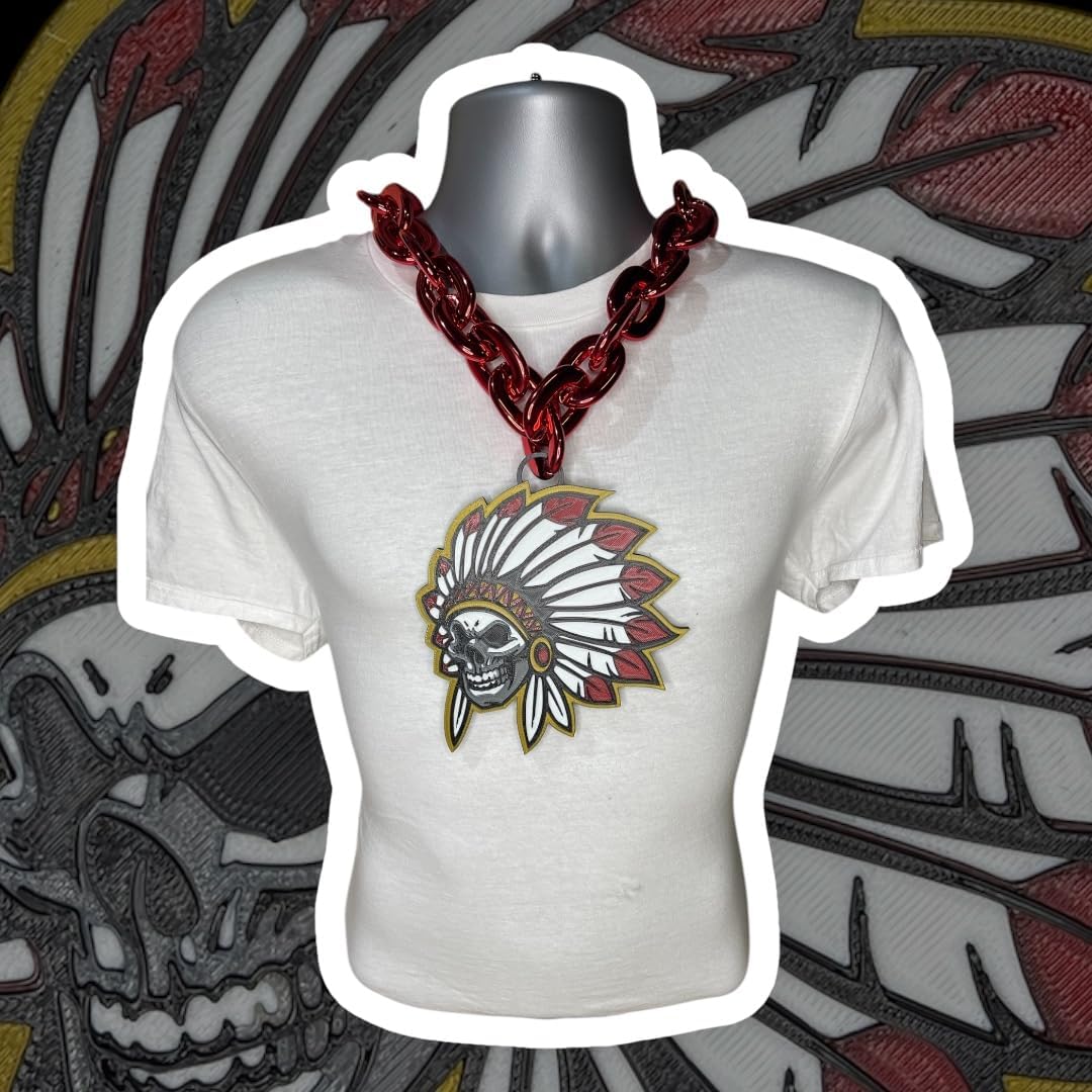 Custom Made Team Logo Fan Chain, Turnover Chain- Your Logo on Metallic Chain, 6" Personalize Your Sports Team, School, Business, Medal, Trophy, Award, Touchdown, Homerun, MVP, Hype, GOAT, Champion. Baseball, Football, Softball... Bulk Ordering Available! - Image 7