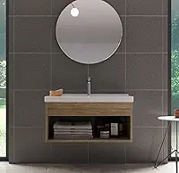 RIVERZZA Gabinete com Cuba para Banheiro 100% MDF Berlin Zoff