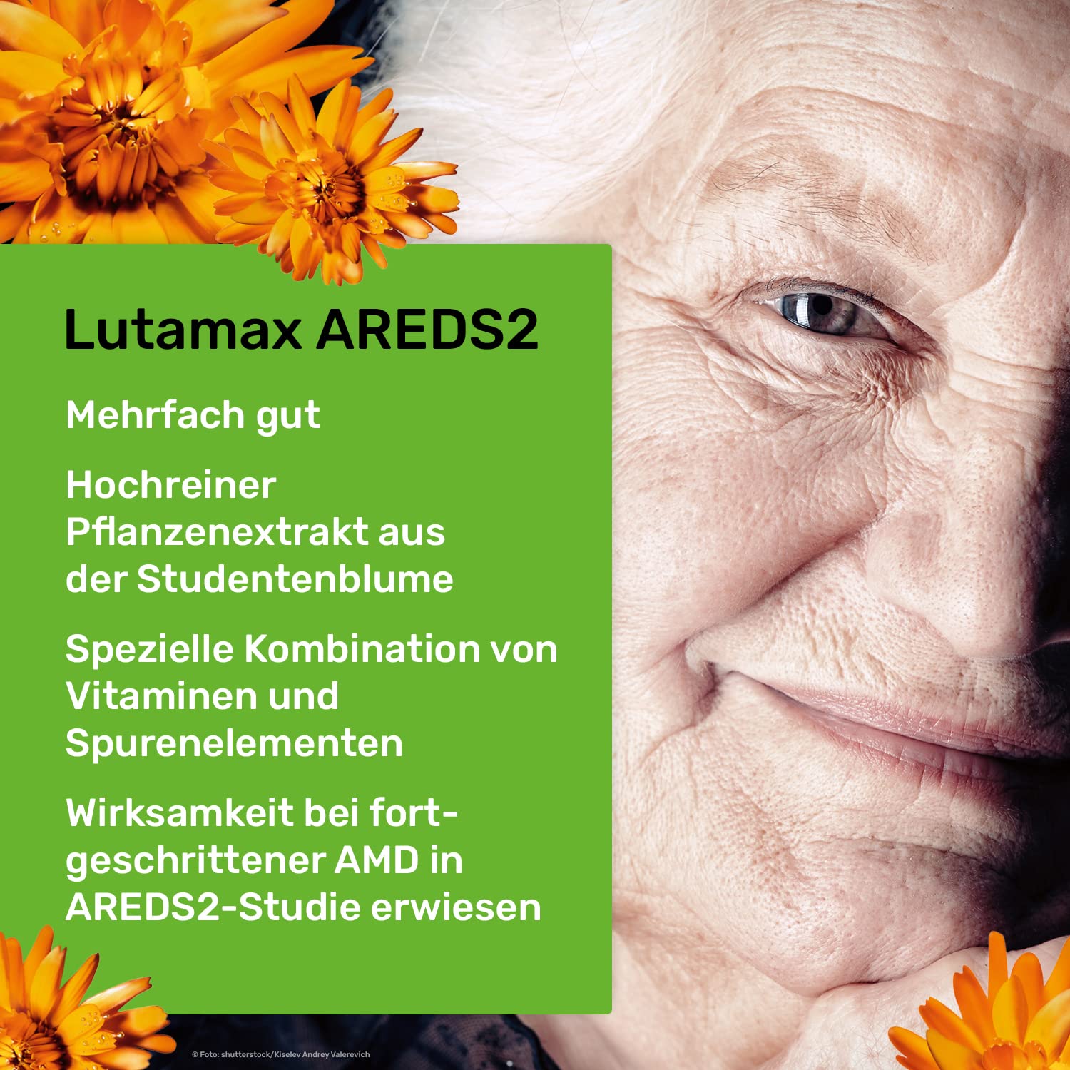 Lutamax AREDS 2 – 60 Kapseln | Lutein & Zeaxanthin | Augenvitamine bei AMD und altersbedingten Augenproblemen | 1-Monats-Pack