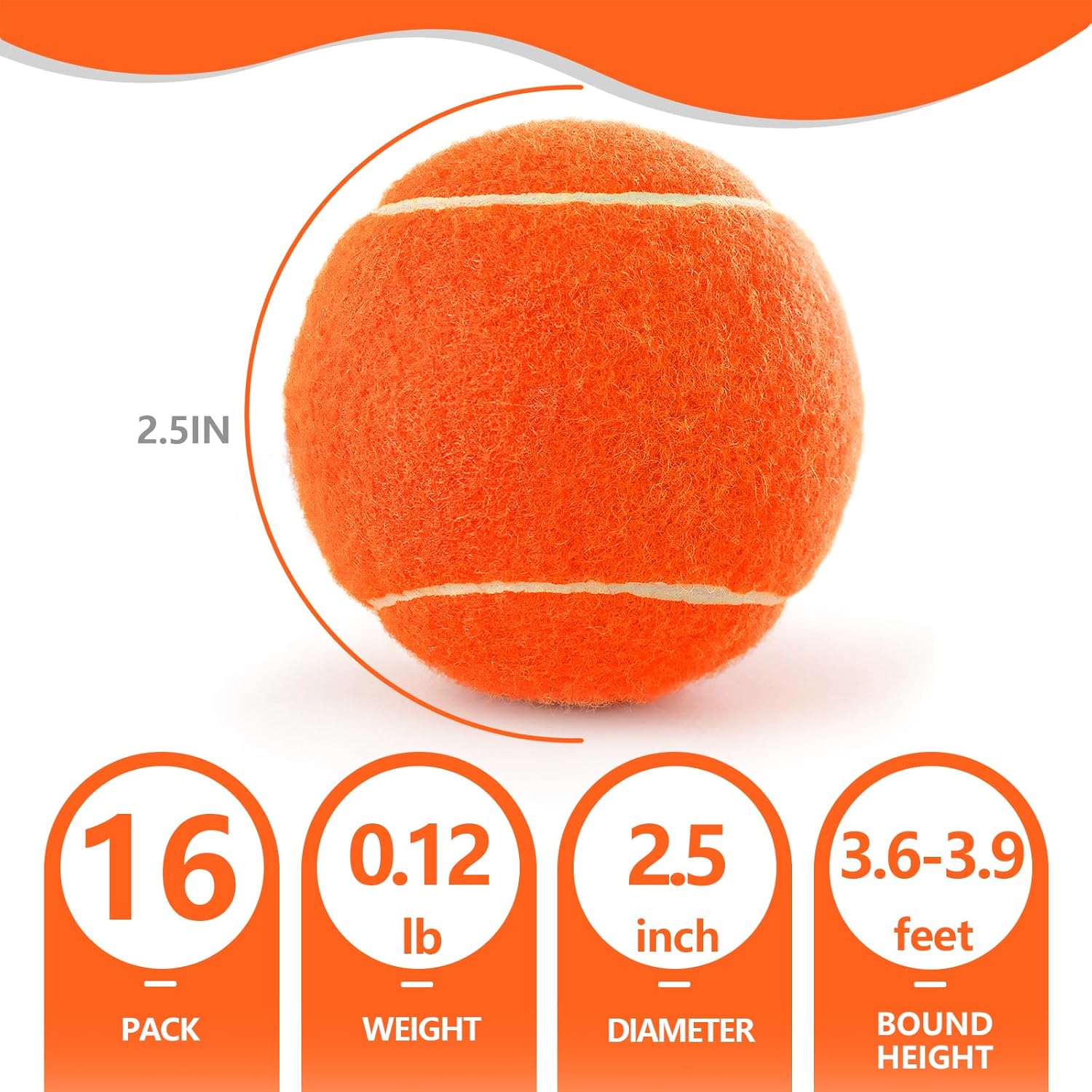 PoyPet 16-Pack Tennis Balls Bulk for Practice,Training and Beginners | Ideal for Dog Fetch,Chew and Play