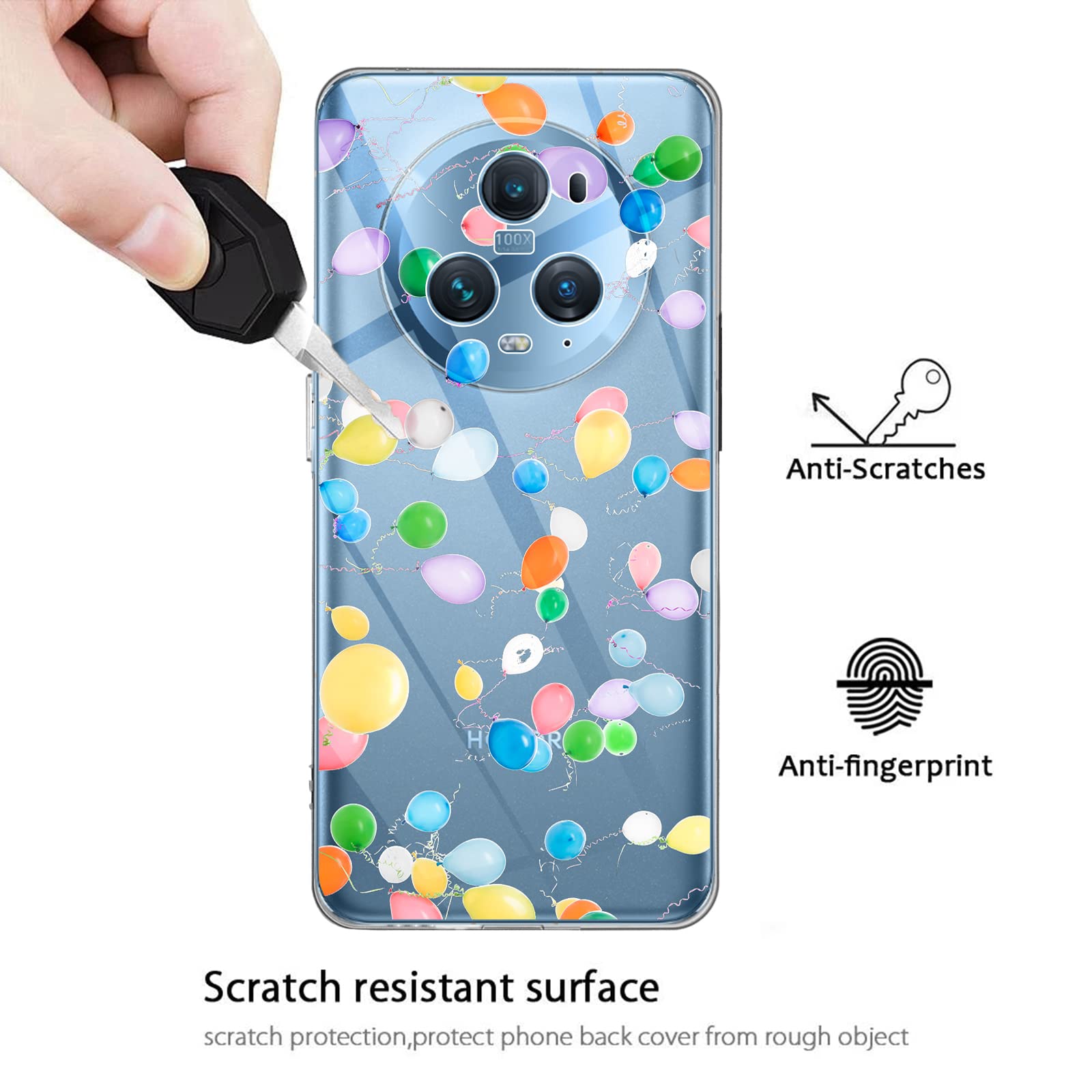 iVoler Cover in Silicone per Honor Magic5 Pro/Honor Magic 5 Pro con Protezione Della Fotocamera, Ultra Sottile Custodia in TPU Morbida Anti-Graffio