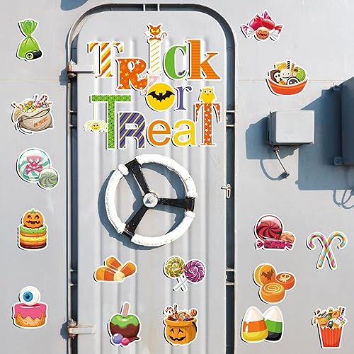 Miniatura 7 de 30 imanes de Halloween para puerta de crucero, decoración de calabaza, murciélago, truco, dulce o truco, imanes magnéticos para puerta de crucero,
