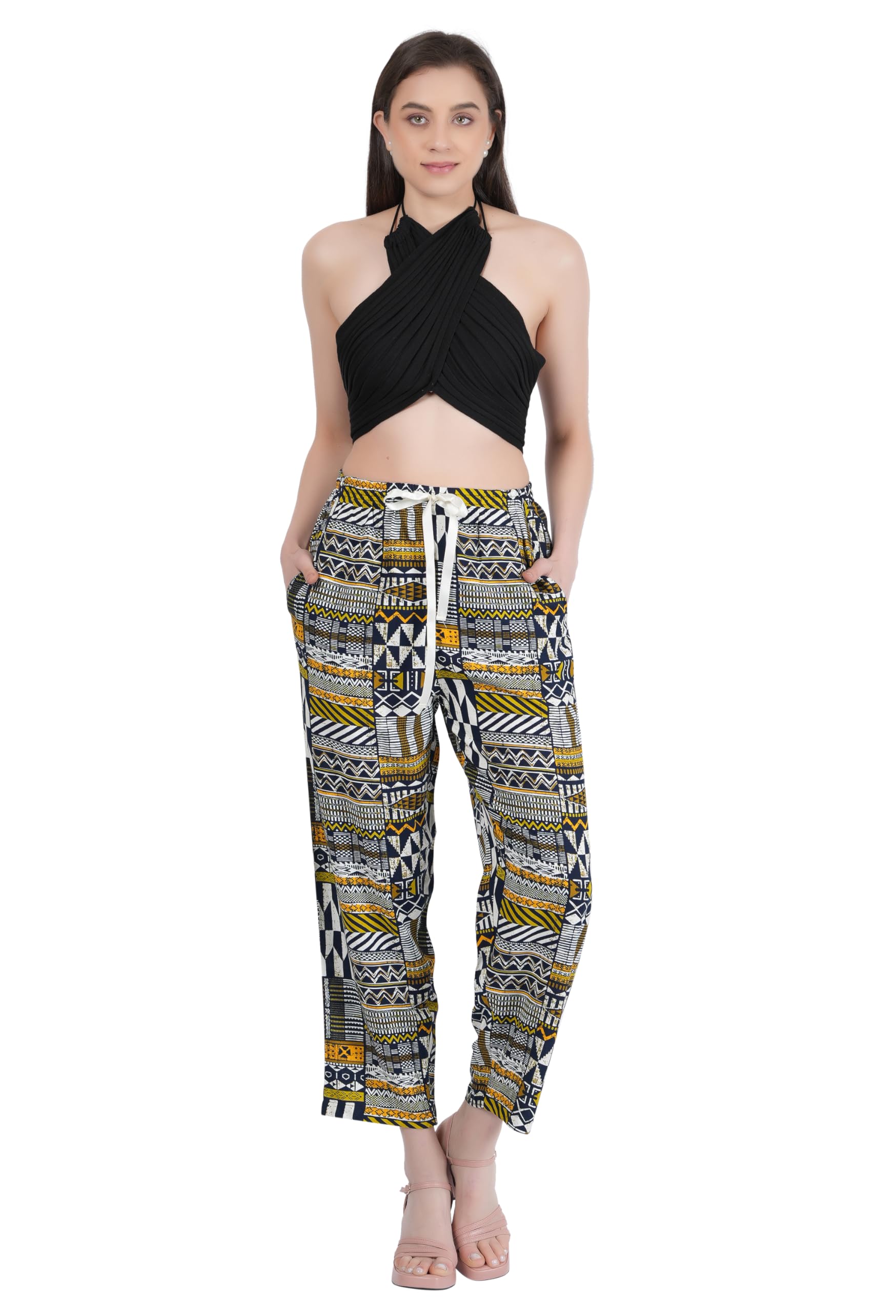 rai sahab Womens Rayon Printed Pyjama|Mid-Rise Relaxed Full-Length Lounge Pant with Elasticated Waistband & Side Pocket| Comfortable Casual & Nightwear(88359MULTI)-picture-43