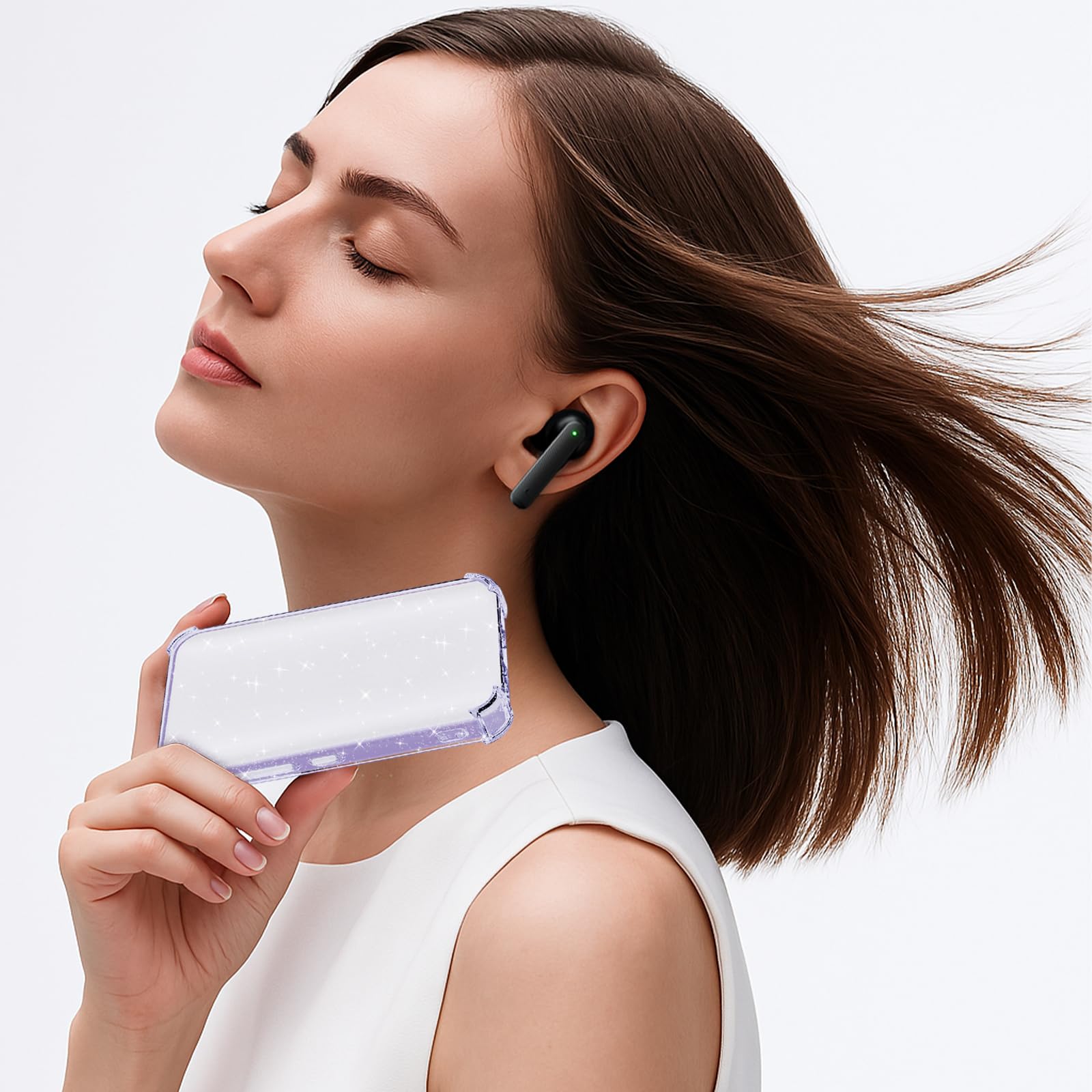 Schutzhülle und Displayschutzfolie aus gehärtetem Glas für innioasis G1 G3 MP3-Player, 2-in-1-Set, transparente TPU-Abdeckung, kratzfest, Stoßdämpfung, 9H Härte, HD klar, 2 Stück