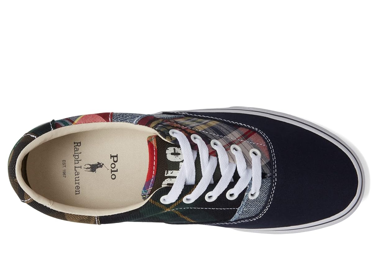 靴 POLO RALPH LAUREN made in USA Ralph Lauren Polo Blue Mens Canvas Sander Leather Laced Boat