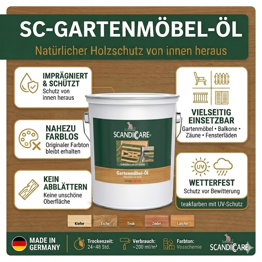 145613 SC - Aceite para muebles de jardín (3 L)