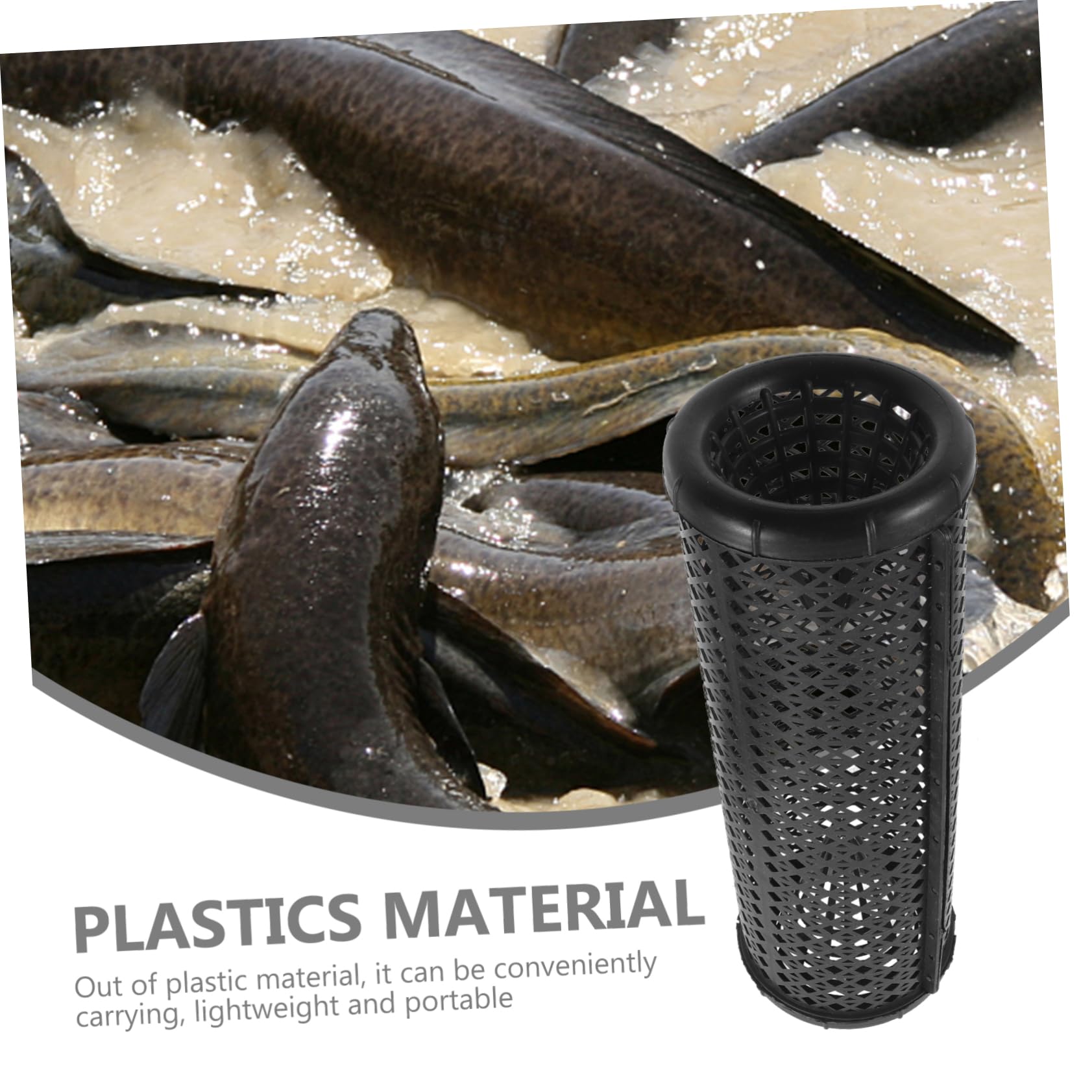 Alasum Tragbare Plastikkrebsfalle zum Aal Angeln Leichtgewichtige Fischfalle aus Kunststoff für Flusskrebs und Schlammpeitzger im Süßwasser
