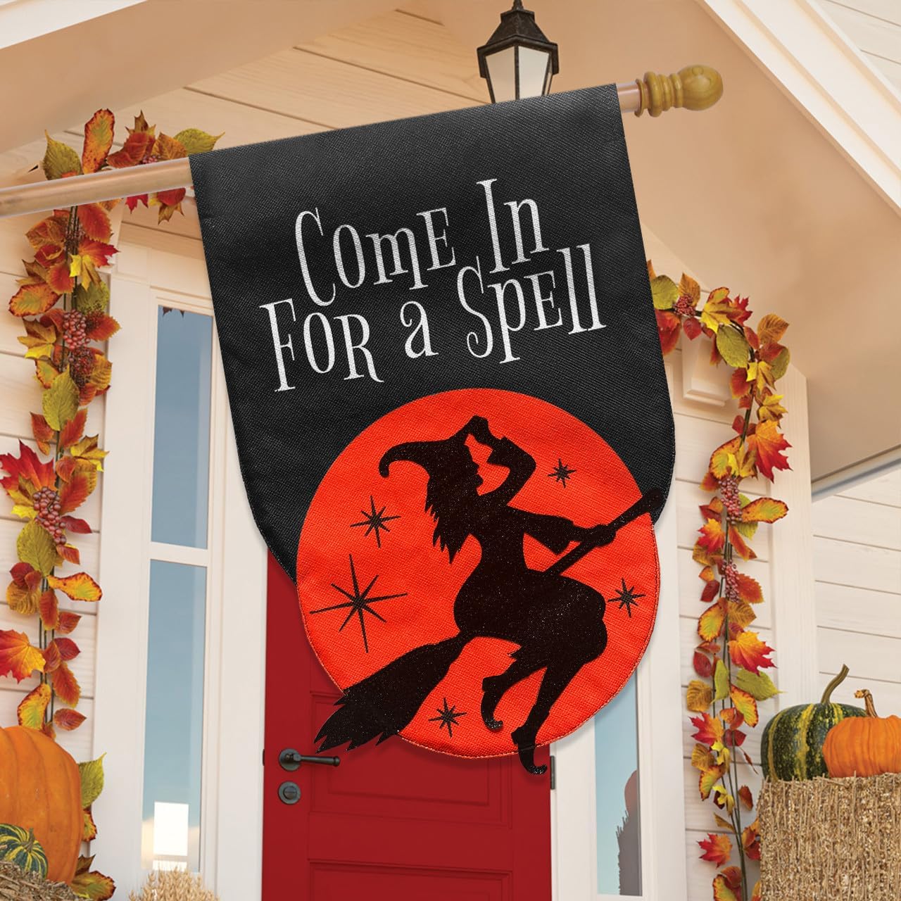 Briarwood Lane Come in For a Spell Burlap House Flag