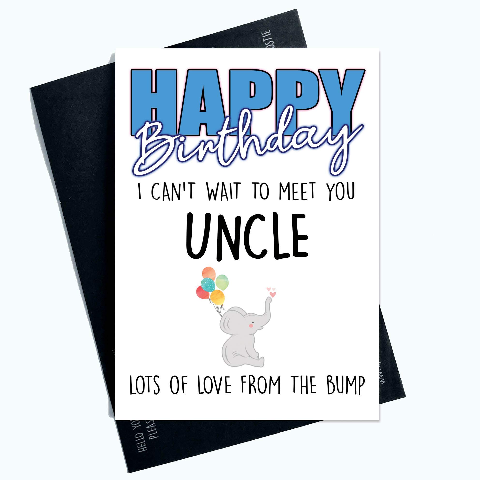 Peachy AnticsUncle Birthday Card from The Bump Uncle Can't Wait to Meet You Cards Bro PC1004