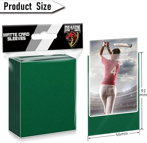 Miniatura 6 de 500 fundas para tarjetas intercambiables, fundas mate para tarjetas, protectores de tarjetas compatibles con tarjetas de béisbol, tarjetas