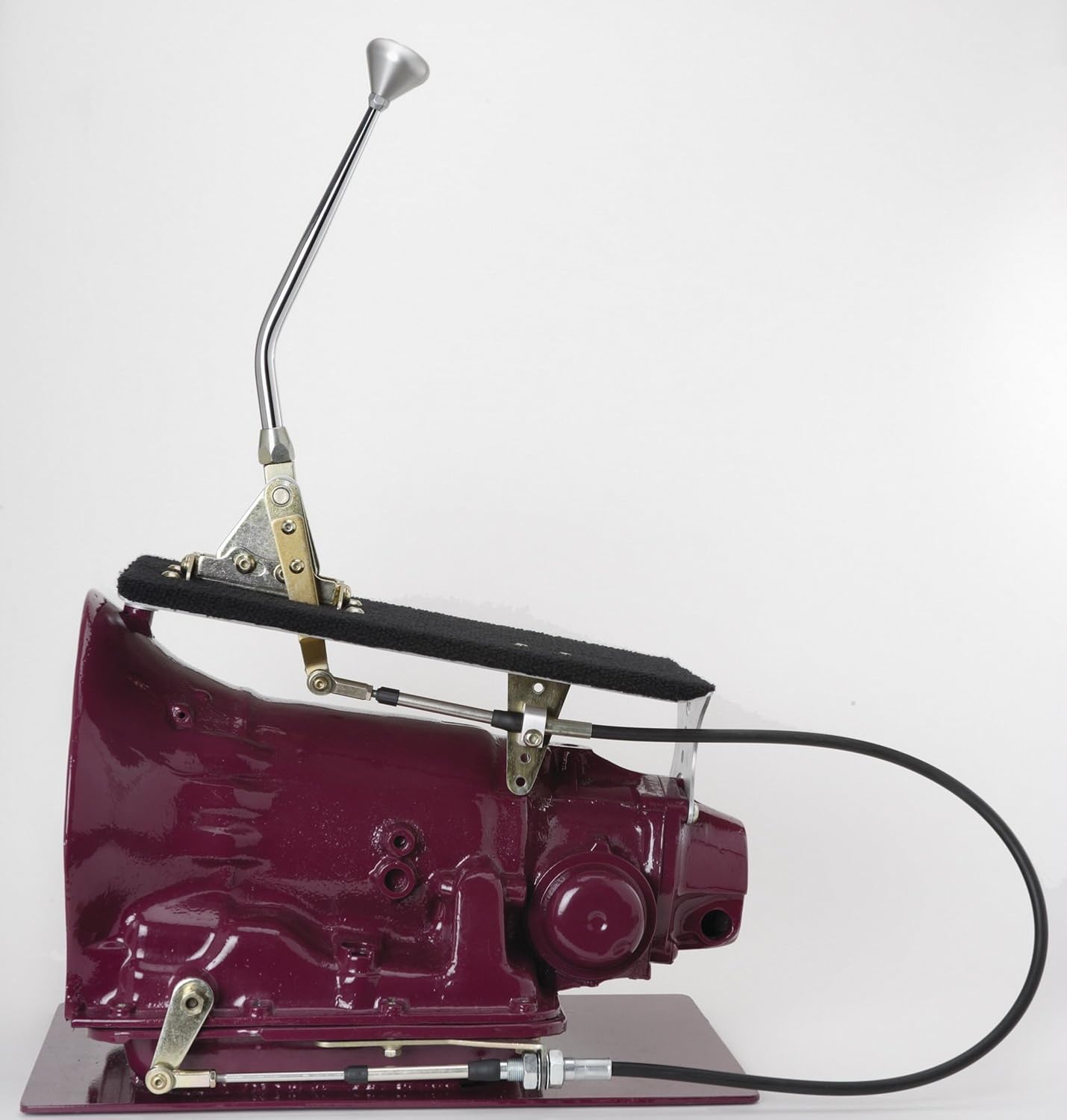 Lokar COS60C6ANM 23" Double Bend Lever Cable Operated Shifter with Mushroom Shaped Knob for Ford C-6 Transmission