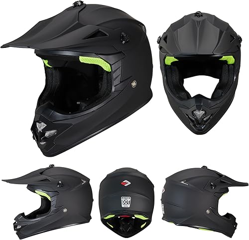 Miniatura 8 de Casco de Bicicleta de Tierra para Jóvenes Niños para Niños y Niñas, F001 Casco de Motocicleta de Cara Completa para Todoterreno ATV Conducción en