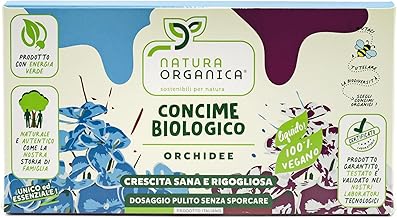 NaturaOrganica Organic Fertilizer for Orchids 50 ml Natural Fertilizer Specific for Orchids Flowering Liquid Fertilizer for Orchids in Vials with Chelated Microelements