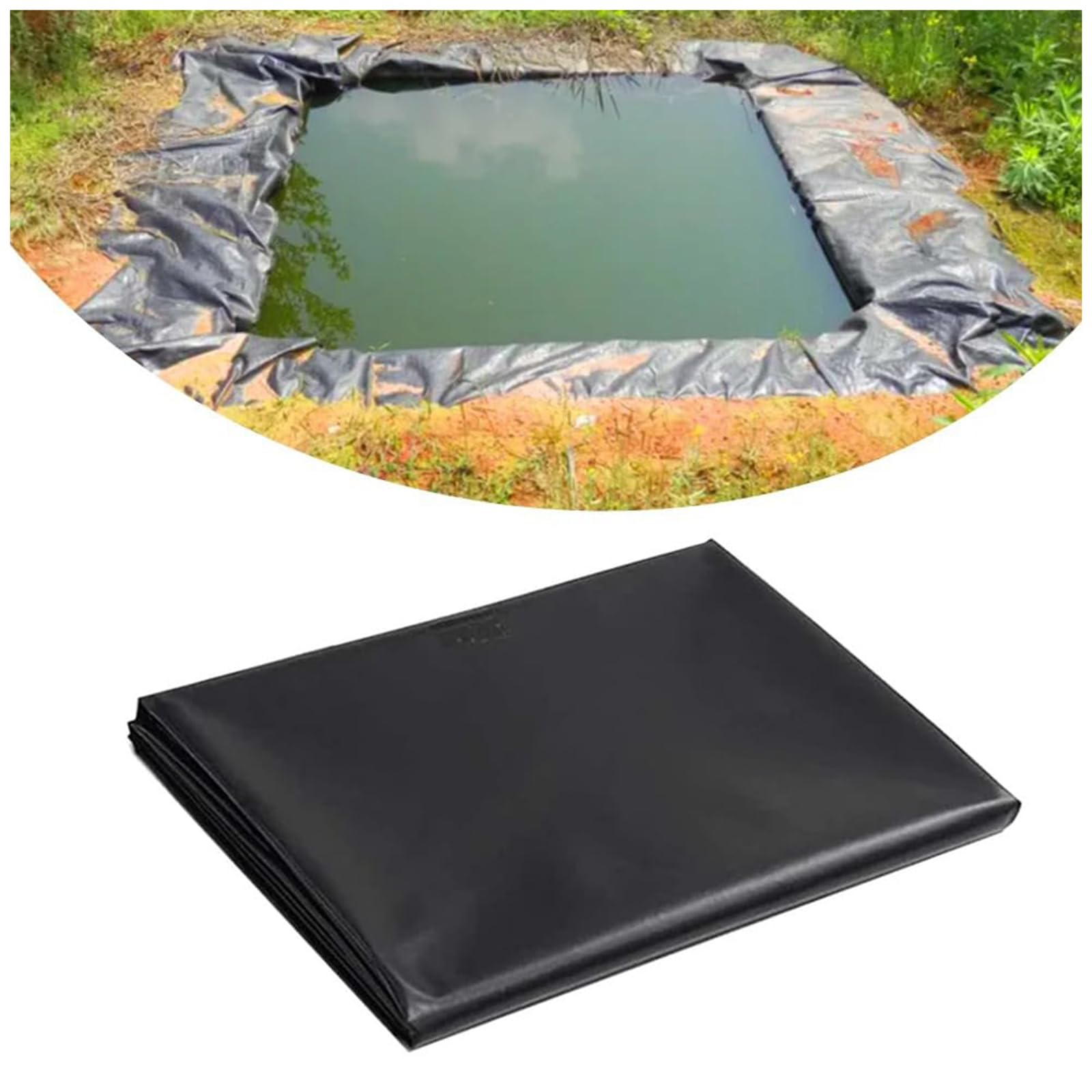 Telo per Laghetto da Giardino in PVC Flessibile Resistente agli Strappi | Rivestimento per Laghetto Impermeabile, per Piscine Fontane Cascate Telone Impermeabile per Esterno Dimensione Telo PVC