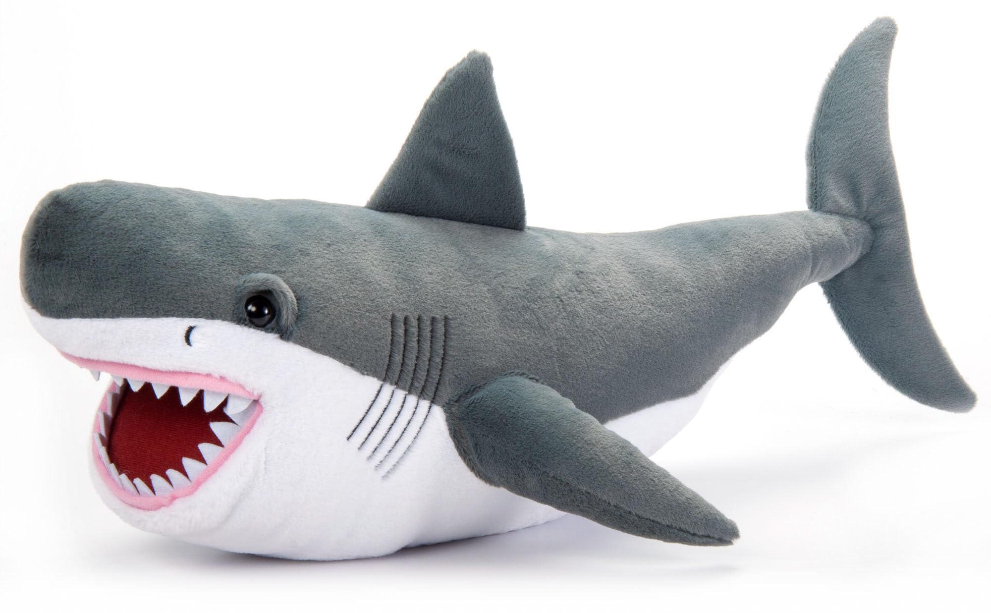 The Petting Zoo Megalodon Stuffed Animal Plushie Gifts for Kids Dinosaur Animals Grey Dinosaur Plush Toy 32 inches