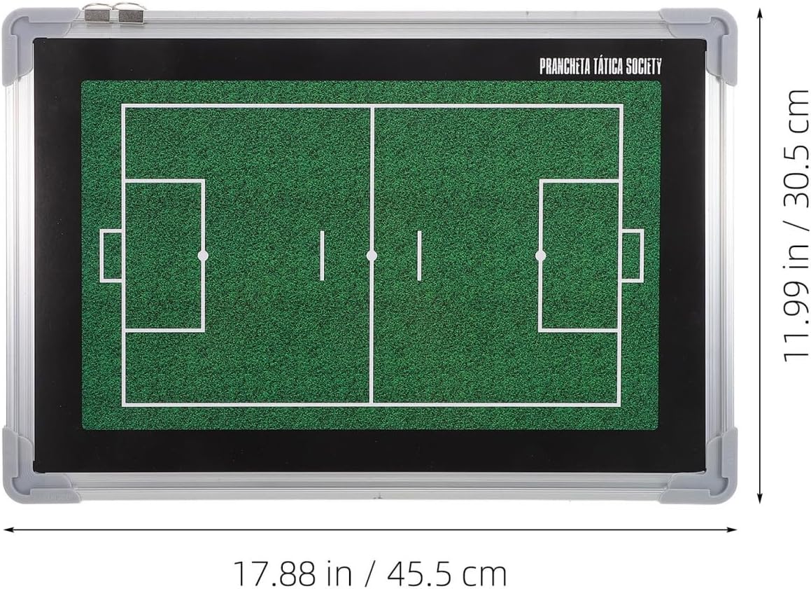Magnetic Aluminum Alloy Soccer Coaching Board with Dry Erase Marker for Coaches, Sports Ball Strategy Planning, Soccer Match Lineup and Training Equipment