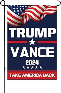 Trump Vance 2024 Flags 12x18 Inch Trump Vance 2024 Garden Flags Small Garden Flags Double Sided Banner For Party Garden Lawn Home Outdoor Decor (blue)