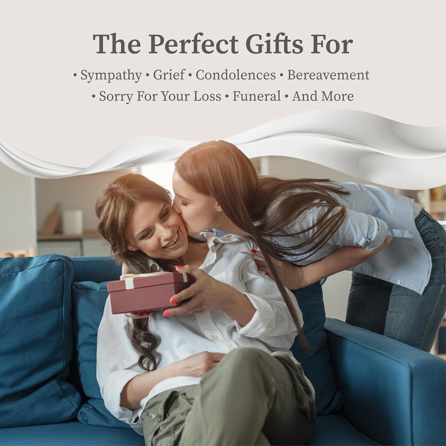 in Heartfelt Memory - Super Soft Memorial Sympathy Blanket, Unique Bereavement Gift for Loss of Loved One Mom Dad, Condolences Remembrance Grief Gift Funeral, Healing Fleece Throw(50”x60” Light Gray) - Image 7